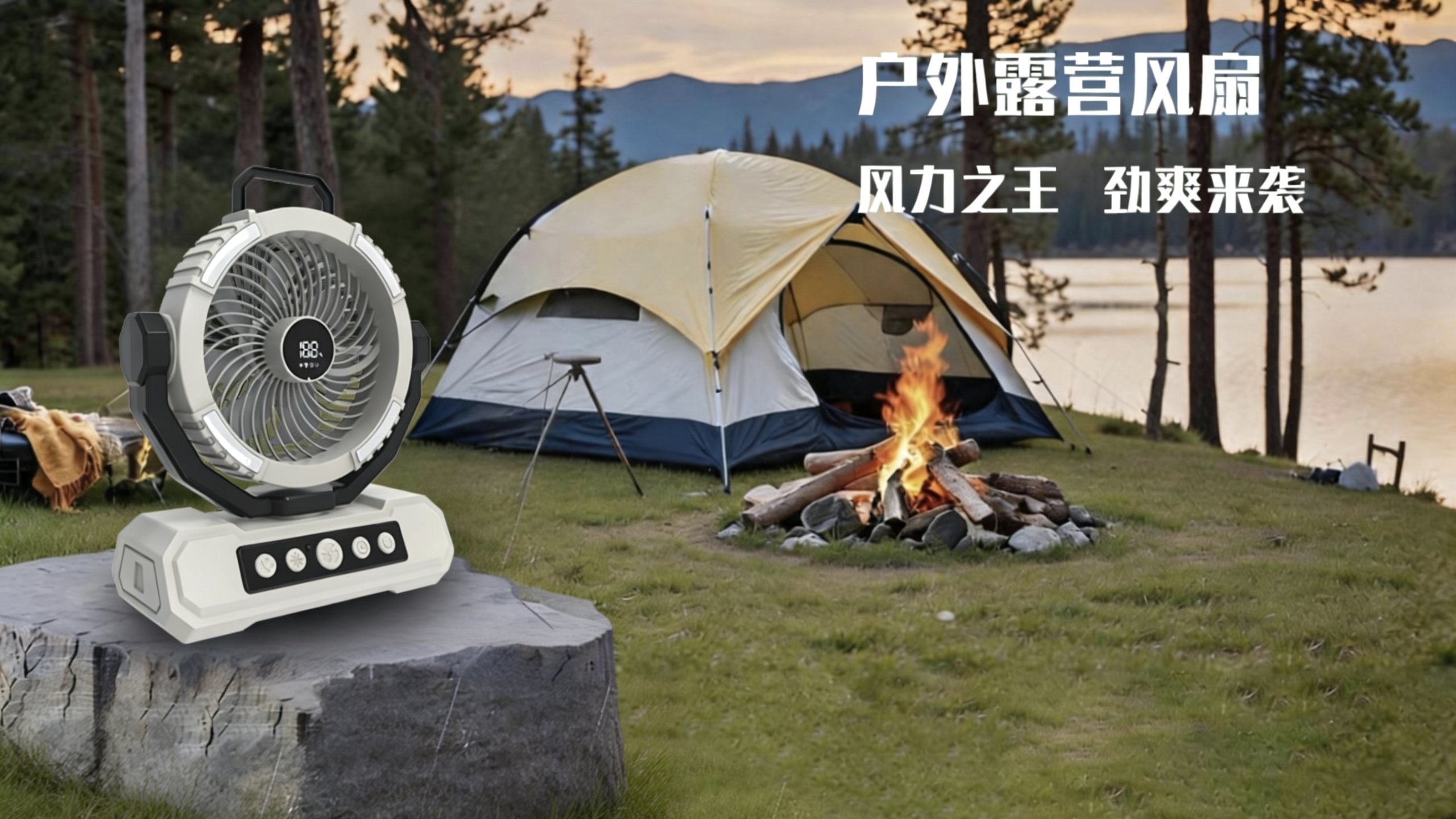 启帆照明户外露营风扇应用场景